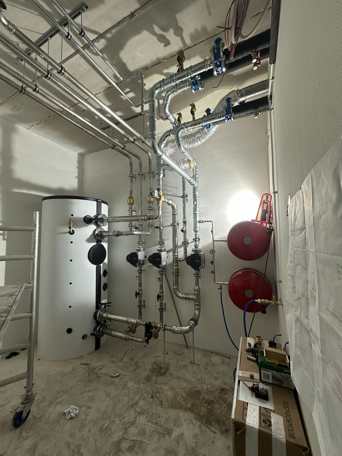 Cv-/verwarmingsinstallatie met buffervat en expansievat door WTV
